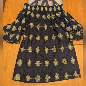 Boston Proper Metallic Detail Off The Shoulder Dress